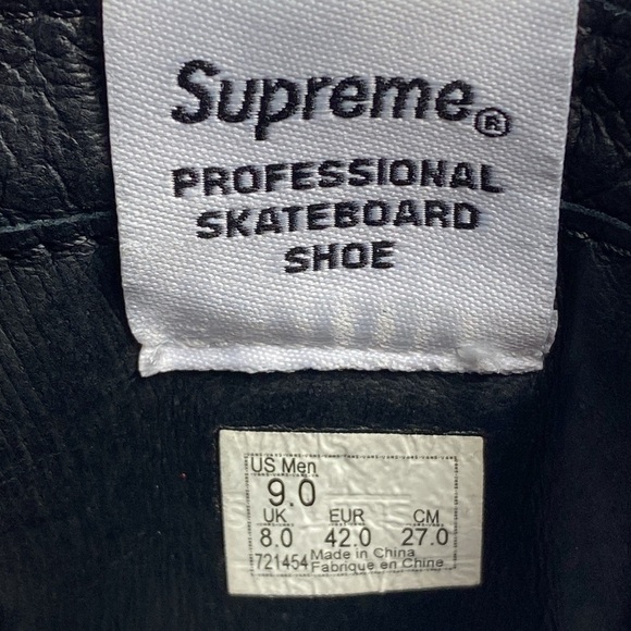 SUPREME x Vans Sk8 Hi Black Denim size 9 - Picture 8 of 12